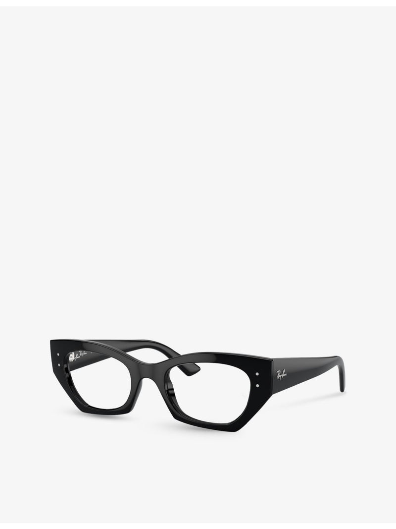 Ray-Ban Zena round acetate optical glasses, UK version