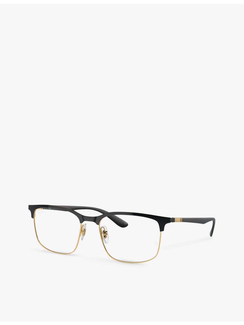 Ray-Ban RX6518 square-frame metal optical glasses, imported from the UK