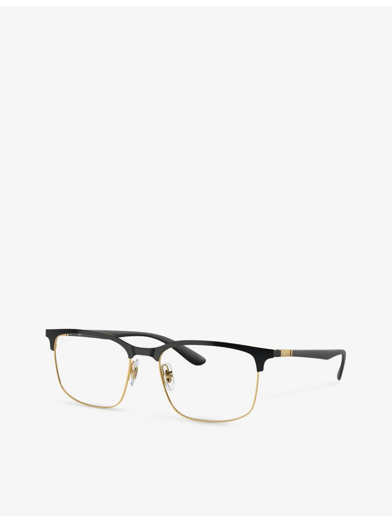 Ray-Ban RX6518 square-frame metal optical glasses, imported from the UK
