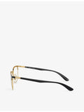 Ray-Ban RX6518 square-frame metal optical glasses, imported from the UK
