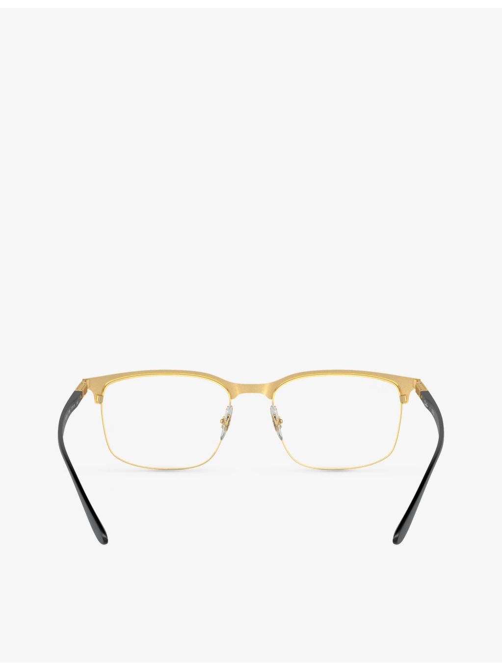 Ray-Ban RX6518 square-frame metal optical glasses, imported from the UK