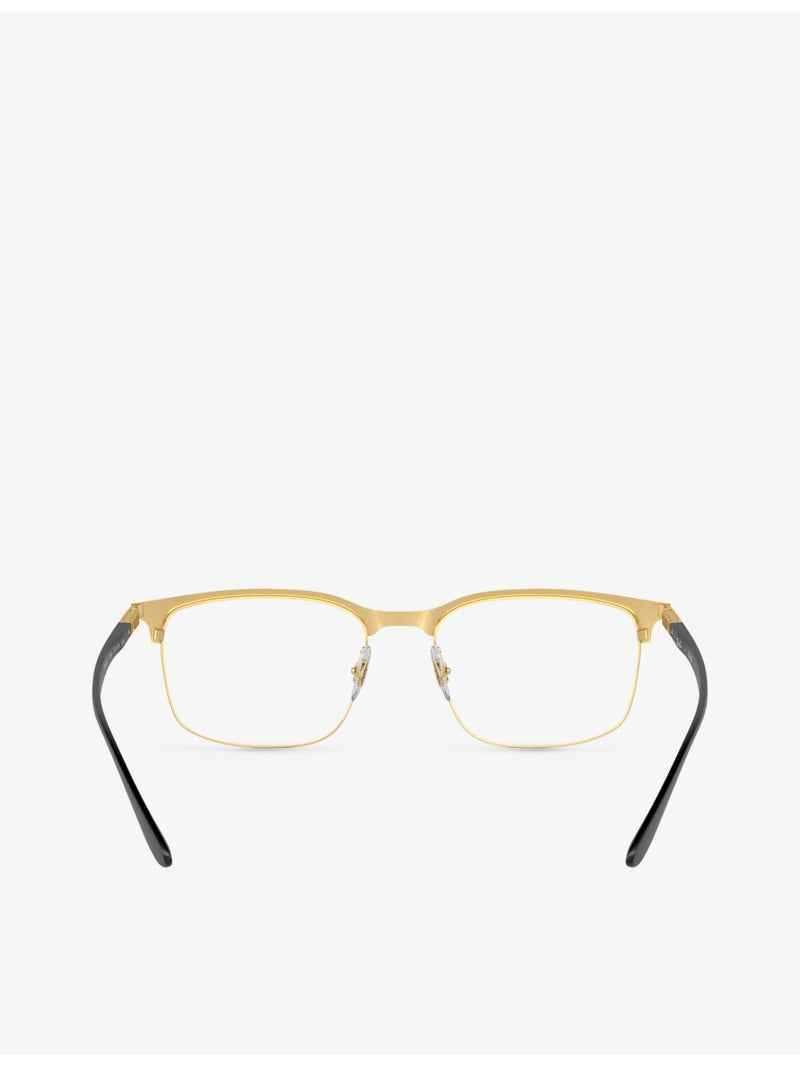 Ray-Ban RX6518 square-frame metal optical glasses, imported from the UK