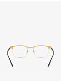 Ray-Ban RX6518 square-frame metal optical glasses, imported from the UK