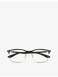 Ray-Ban RX6518 square-frame metal optical glasses, imported from the UK