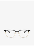 Ray-Ban RX6518 square-frame metal optical glasses, imported from the UK