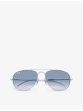 Ray-Ban RB3735 pilot-frame metal sunglasses (British brand)