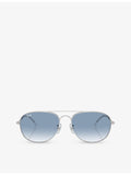 Ray-Ban RB3735 pilot-frame metal sunglasses (British brand)
