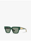 Bottega Veneta rectangle frame acetate sunglasses, UK version