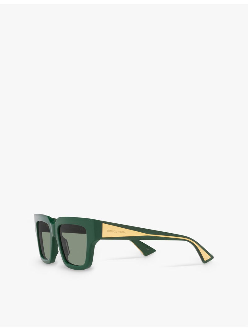 Bottega Veneta rectangle frame acetate sunglasses, UK version