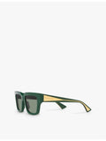 Bottega Veneta rectangle frame acetate sunglasses, UK version