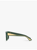Bottega Veneta rectangle frame acetate sunglasses, UK version