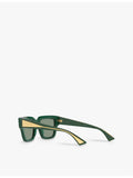 Bottega Veneta rectangle frame acetate sunglasses, UK version