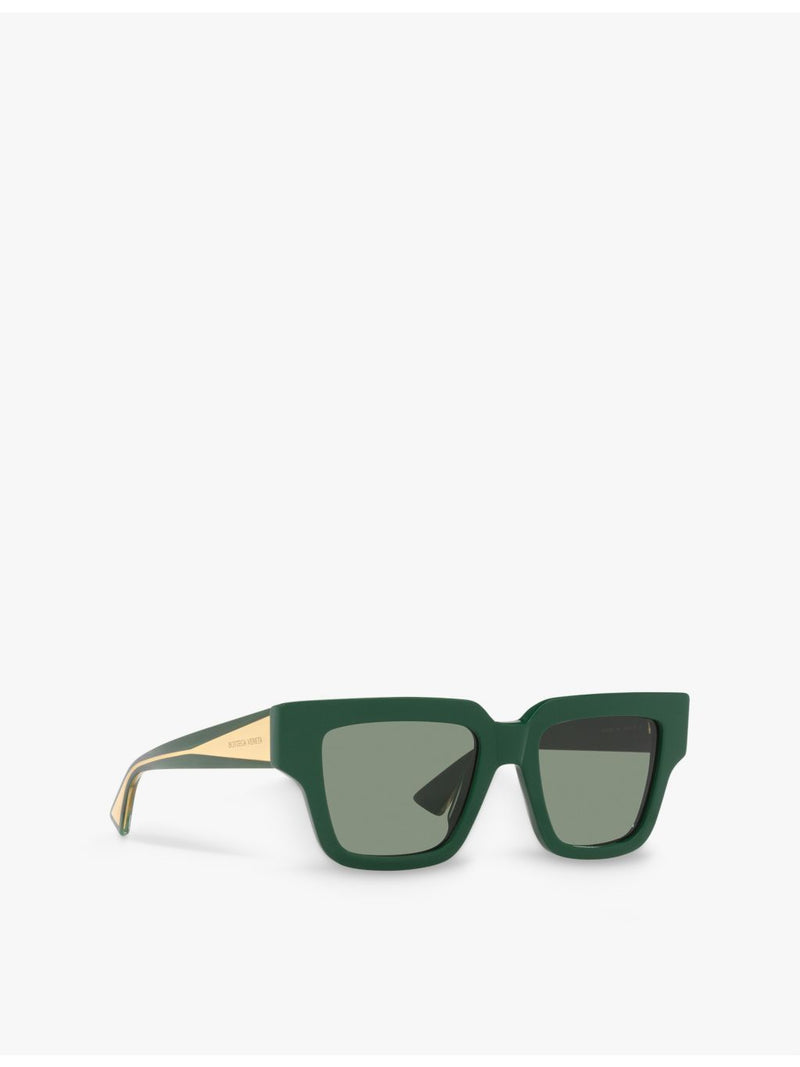 Bottega Veneta rectangle frame acetate sunglasses, UK version