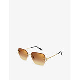 Cartier square-frame metal sunglasses CT0466S - British product