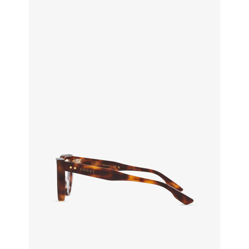 Gucci tortoiseshell cat-eye acetate glasses GG1530O, imported from the UK