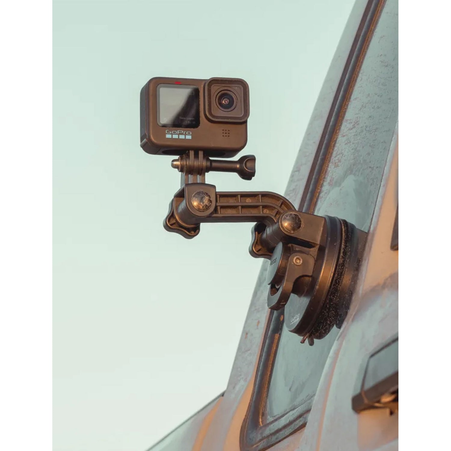 Suction cup camera mount with adjustable arms and two bases (British brand)