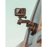Suction cup camera mount with adjustable arms and two bases (British brand)