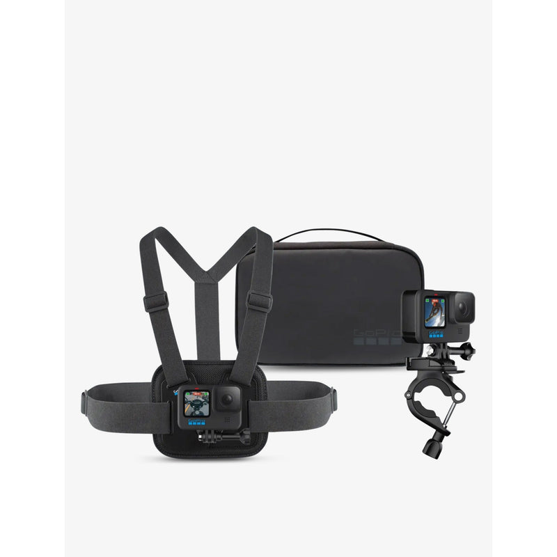 Sports camera mount kit with chest and handlebar mounts - British product
