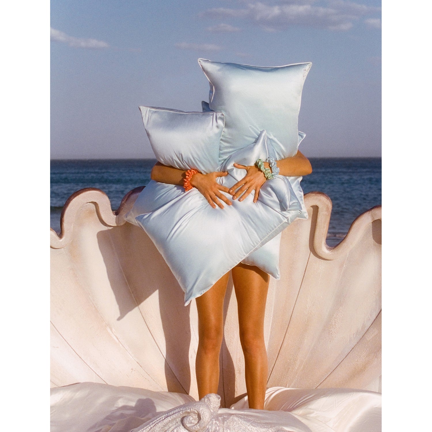 Slip queen zippered silk pillow 51cm x 76cm - British product