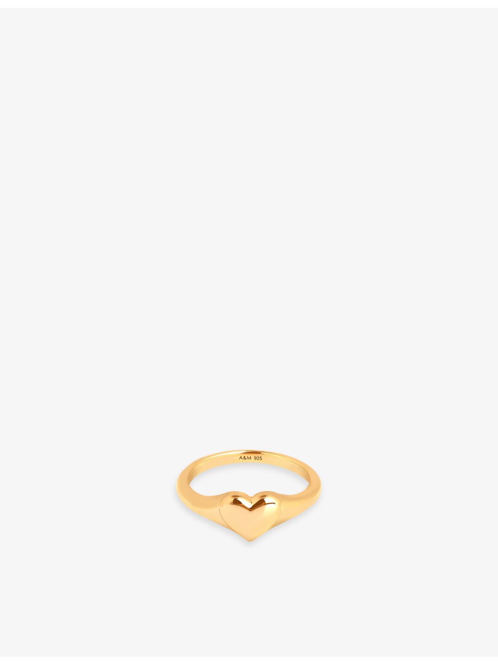 Astrid & Miyu 18ct gold-plated sterling silver heart ring, UK version