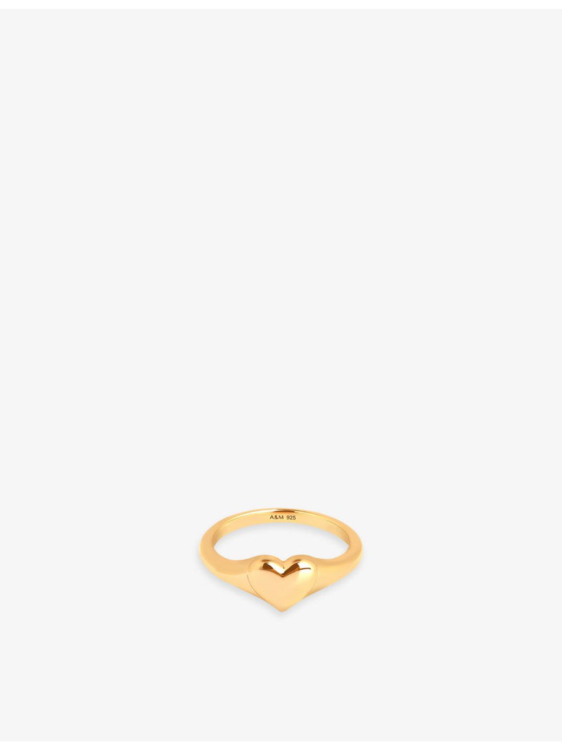 Astrid & Miyu 18ct gold-plated sterling silver heart ring, UK version