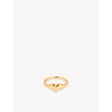 Heart 18ct yellow gold-plated sterling-silver signet ring - L