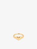 Astrid & Miyu Heart 18ct Yellow Gold-Plated Sterling-Silver Signet Ring