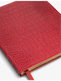 Smythson Mara Portobello croc-effect leather notebook 21x26cm (British brand)