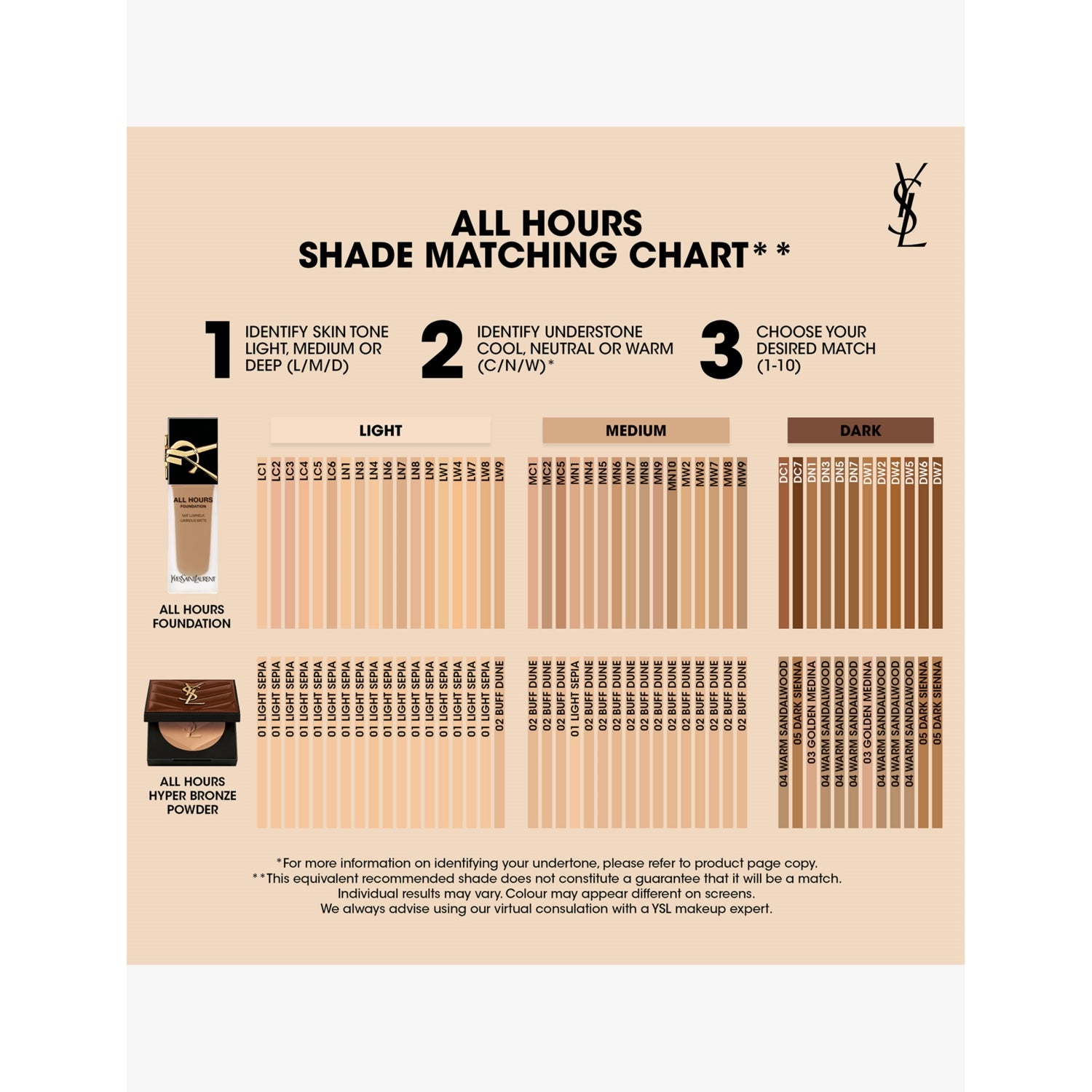 YSL All Hours Hyper bronzing powder 9g, imported from the UK