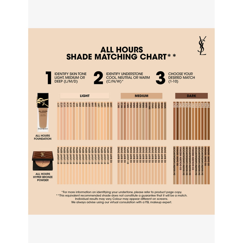 YSL All Hours Hyper bronzing powder 9g, imported from the UK