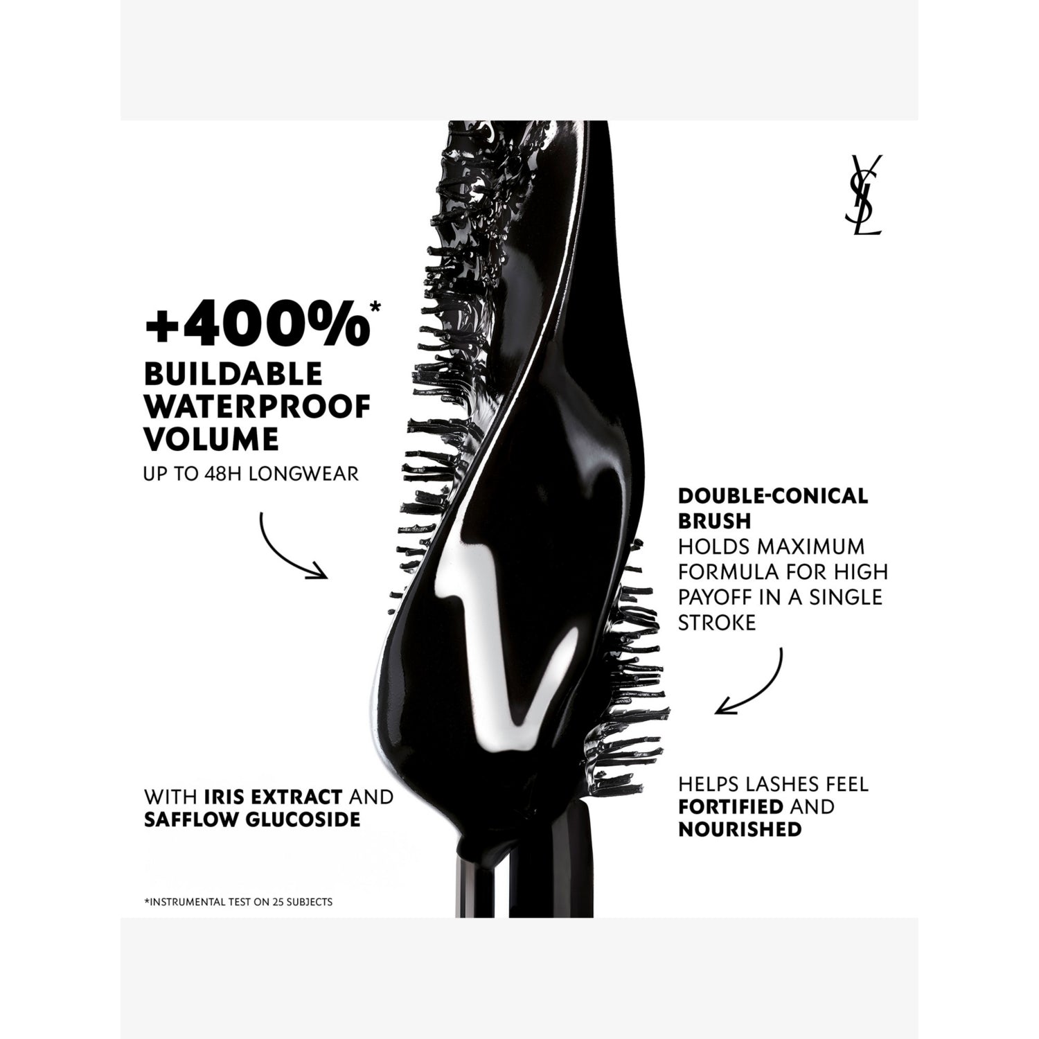 Yves Saint Laurent Lash Clash extreme volume waterproof mascara 9ml (British brand)