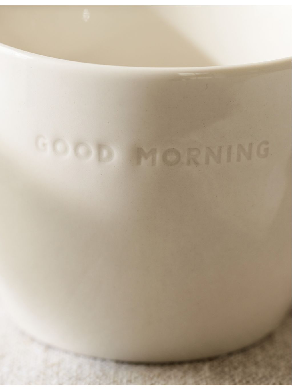The White Company Good Morning porcelain mug 8.5cm - British product