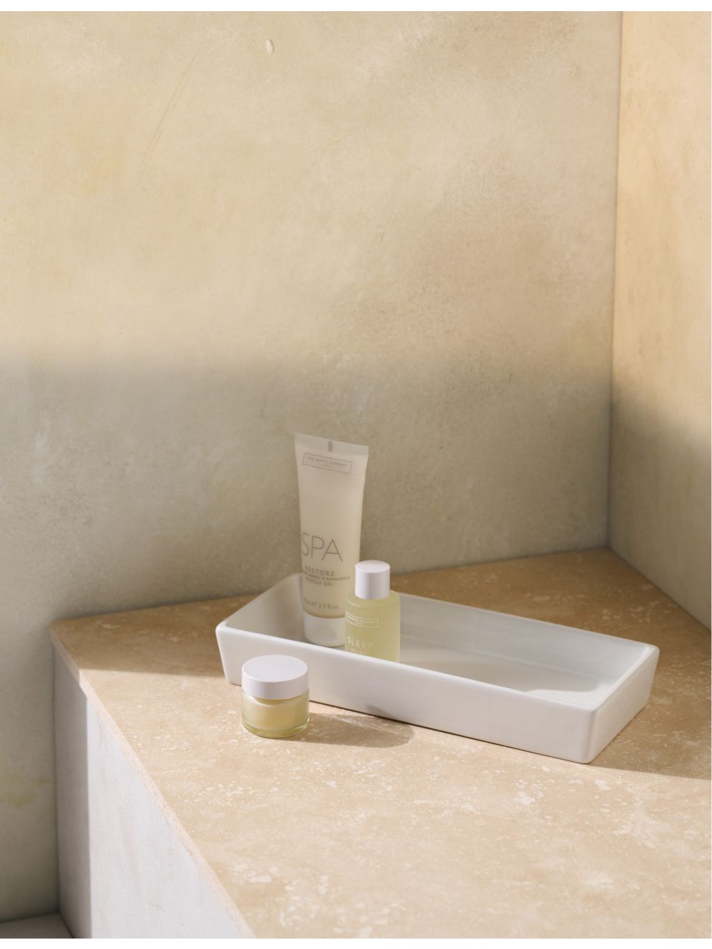 The White Company Morston stoneware tray 10cm x 24cm - British product