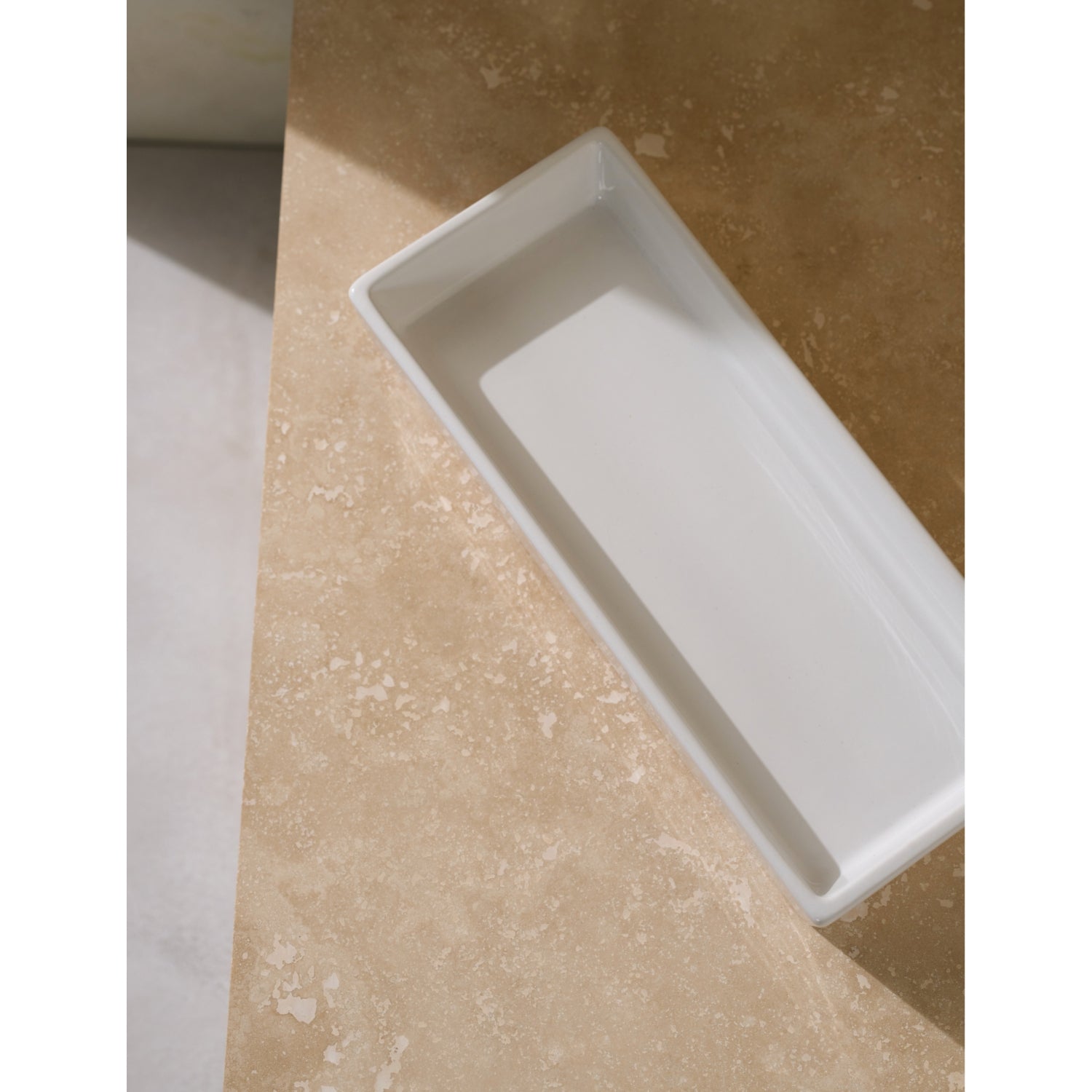 The White Company Morston stoneware tray 10cm x 24cm - British product