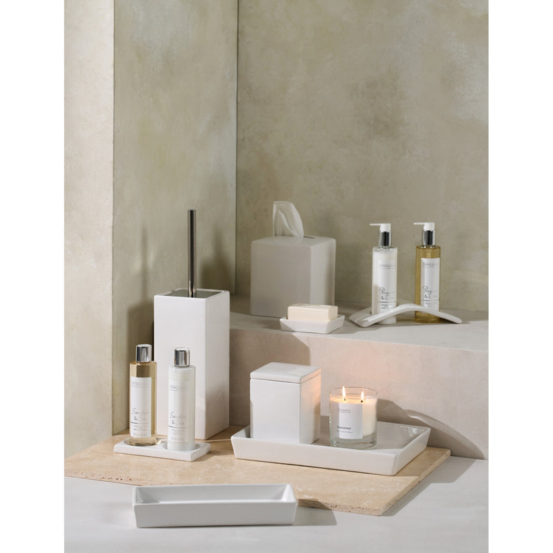 The White Company Morston stoneware tray 10cm x 24cm - British product
