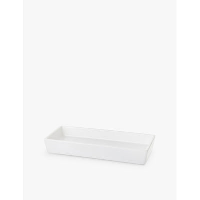 selfridges The White Company Morston Rectangular Stoneware Tray 10cm x 24cm- Buy online at McGrocer
