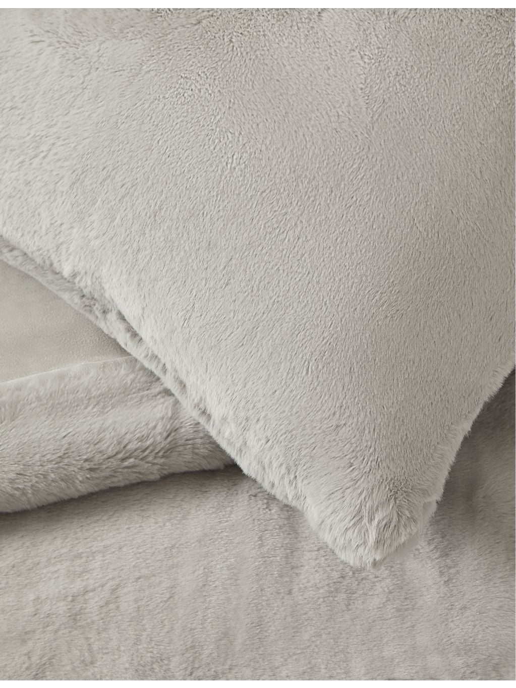 The White Company faux-fur square cushion 60cm, imported from the UK
