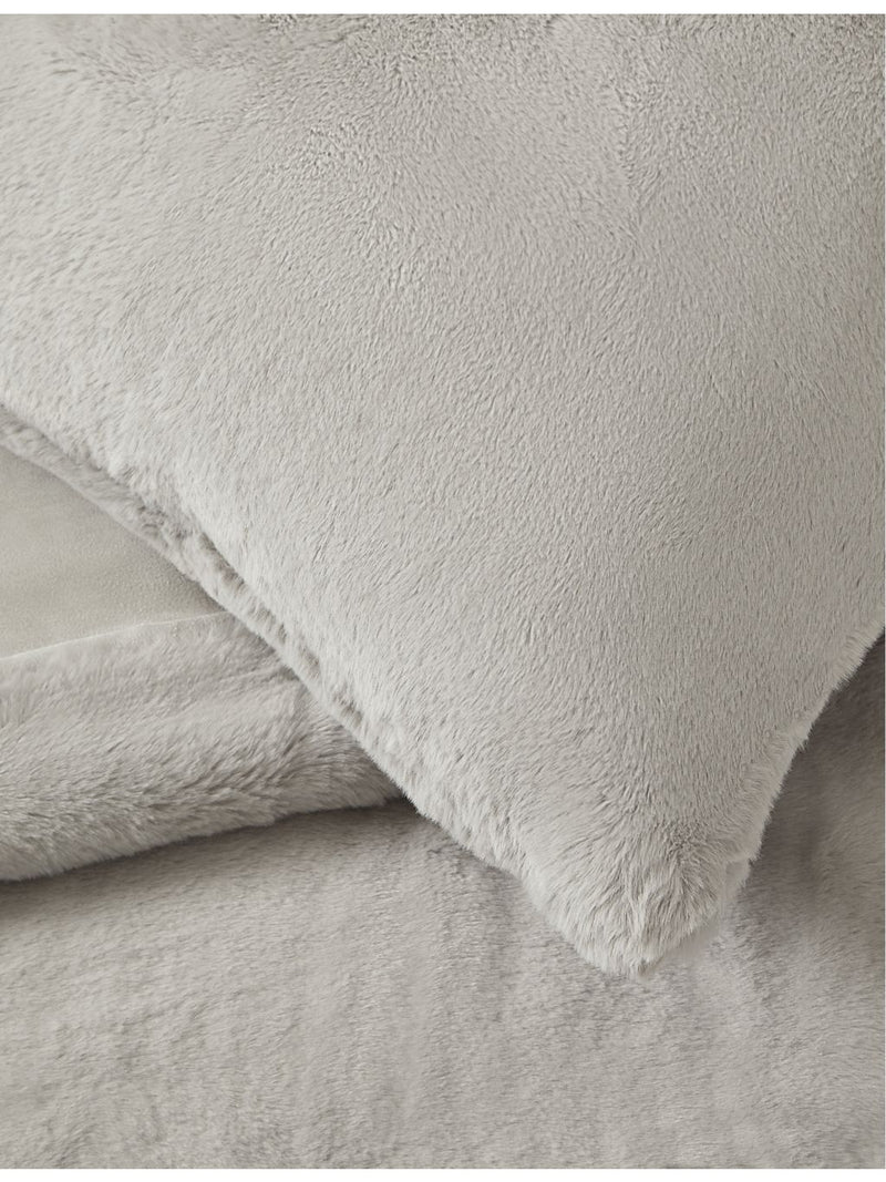 The White Company faux-fur square cushion 60cm, imported from the UK