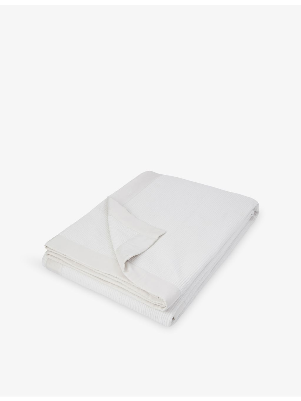The White Company Belgravia cotton quilt with silk trim - British product