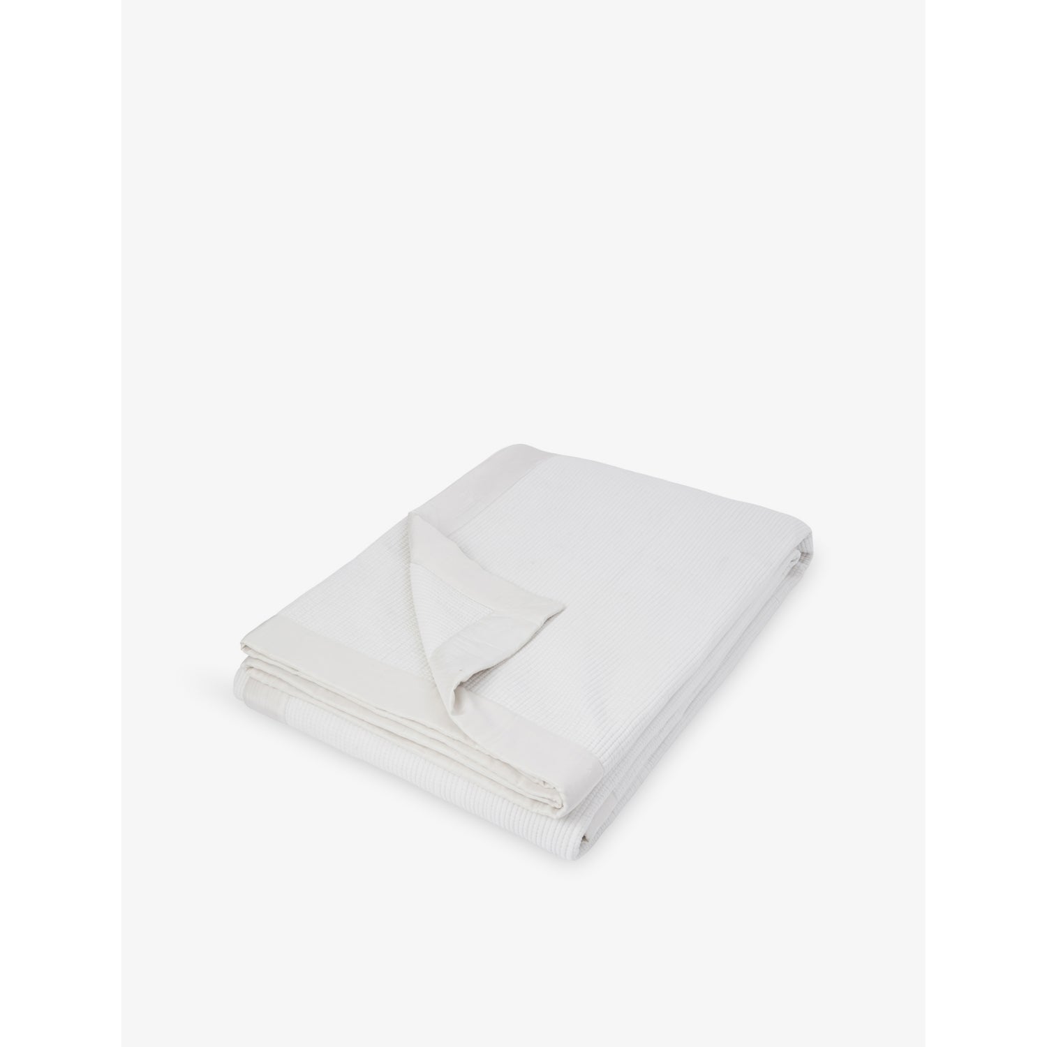 The White Company Belgravia cotton quilt with silk trim - British product