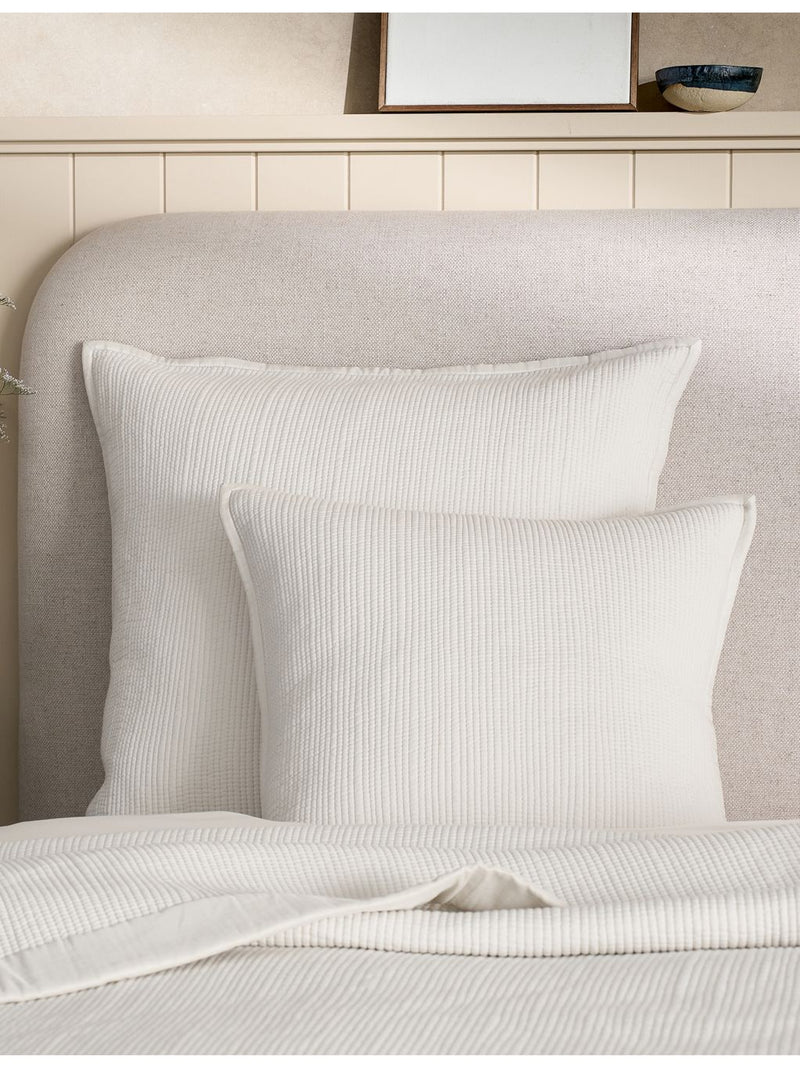 The White Company Belgravia large cotton cushion 60cm - British product