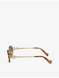 Miu Miu MU 52YS metal sunglasses with tortoiseshell round frame, UK version