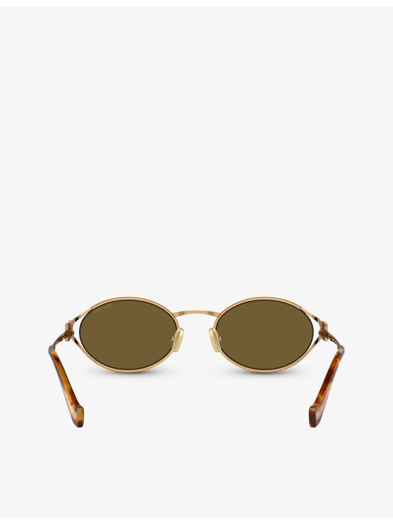 Miu Miu MU 52YS metal sunglasses with tortoiseshell round frame, UK version
