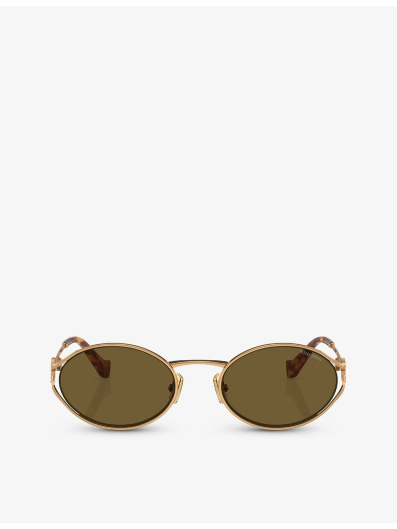 Miu Miu MU 52YS metal sunglasses with tortoiseshell round frame, UK version