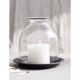 The White Company ribbed candle holder with tray 17.6cm - British product