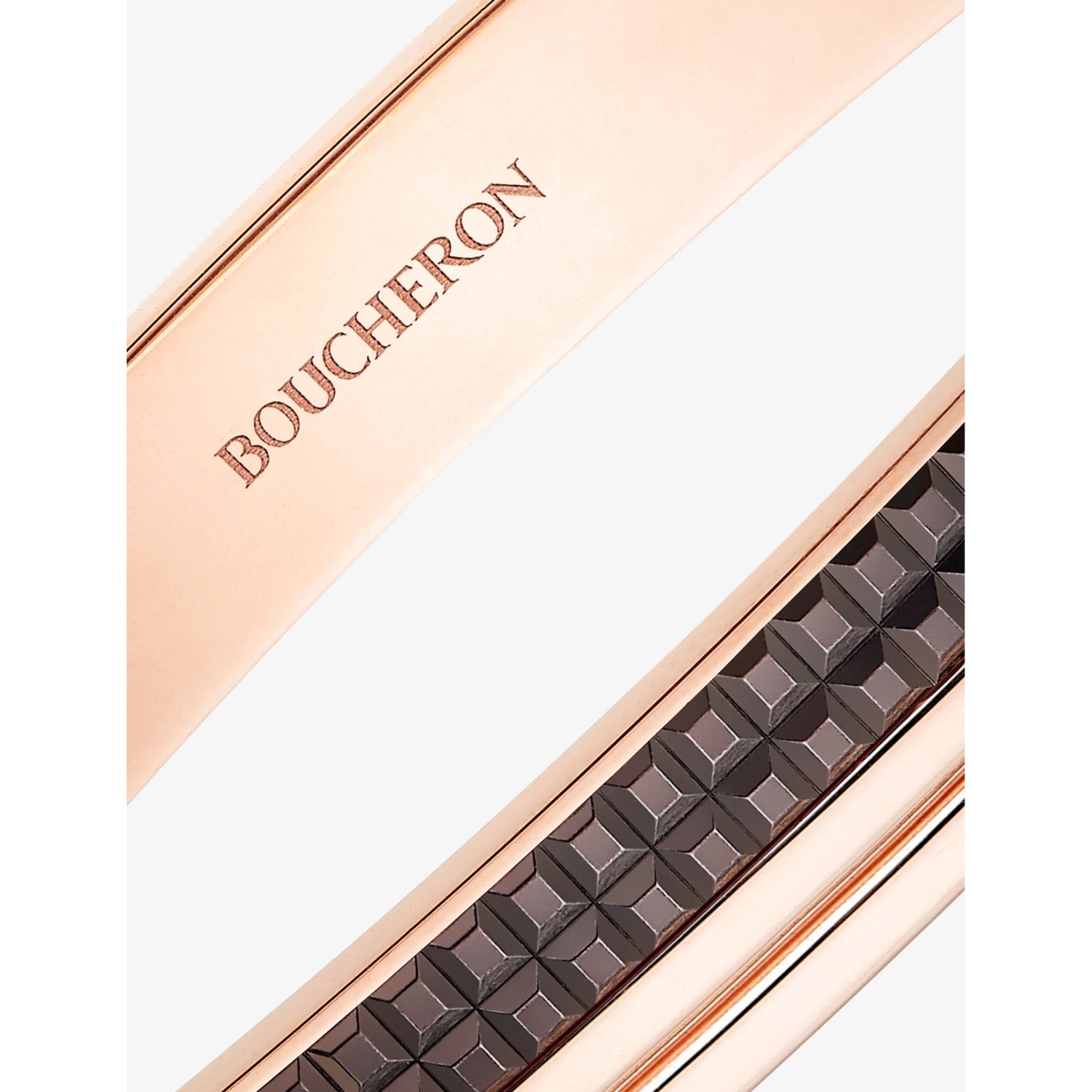 Boucheron Quatre Classique PVD-coated 18ct pink gold bangle (British brand)