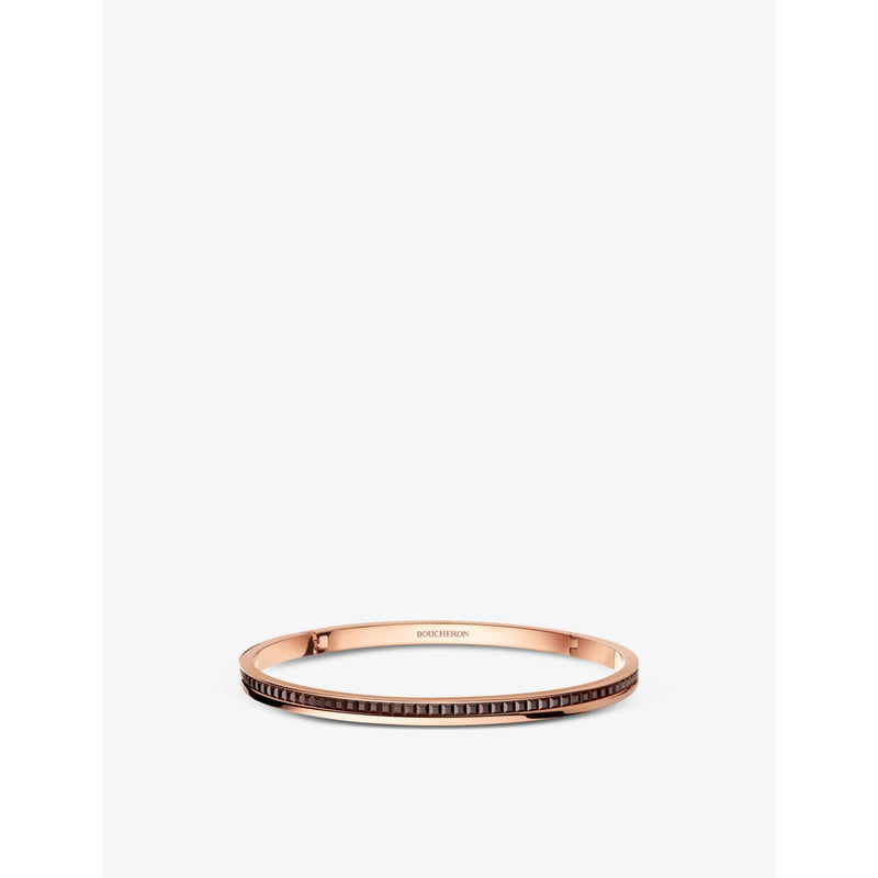Quatre Classique PVD-coated 18ct pink-gold bangle - 16cm