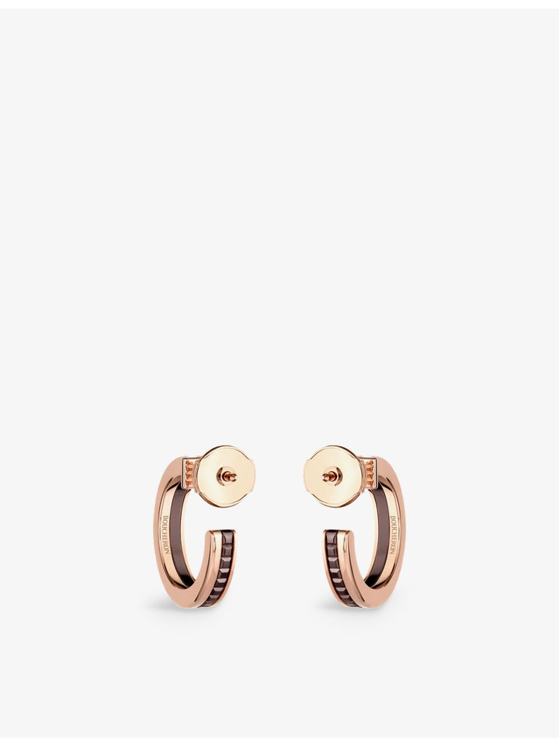 Boucheron Quatre Classique hoop earrings 18ct yellow pink gold - British product