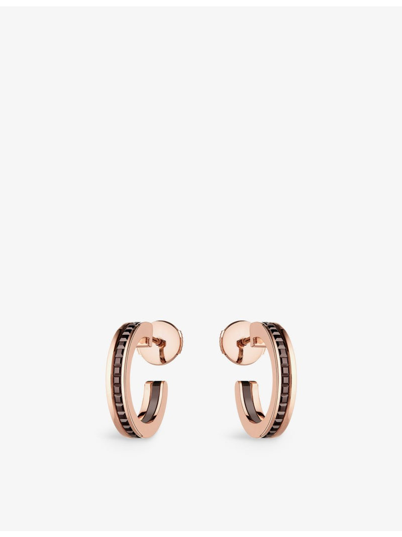 Boucheron Quatre Classique hoop earrings 18ct yellow pink gold - British product