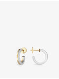 Boucheron 18ct gold hoop earrings with 0.24ct diamonds, imported from the UK